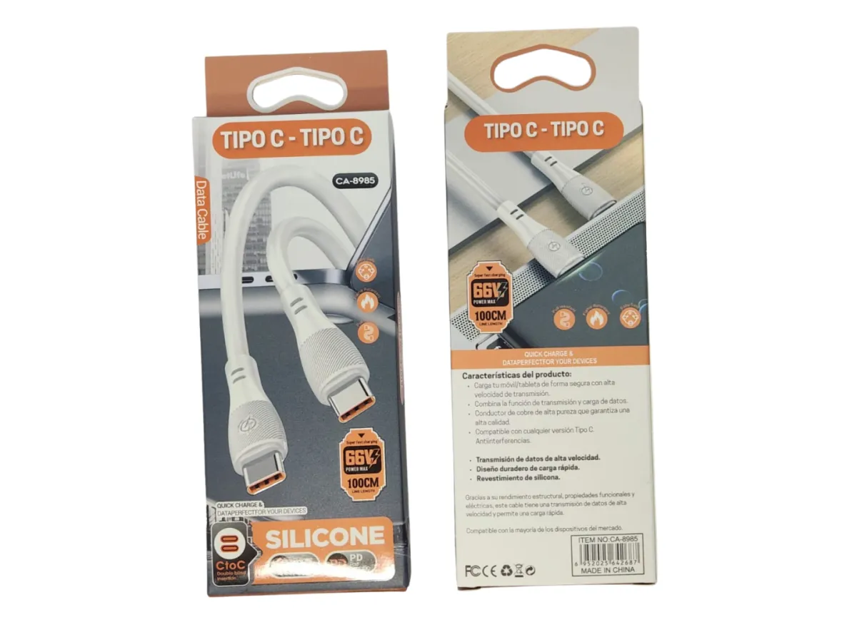 Cable USB-C a USB-C 66W 1 Metro — foto 2